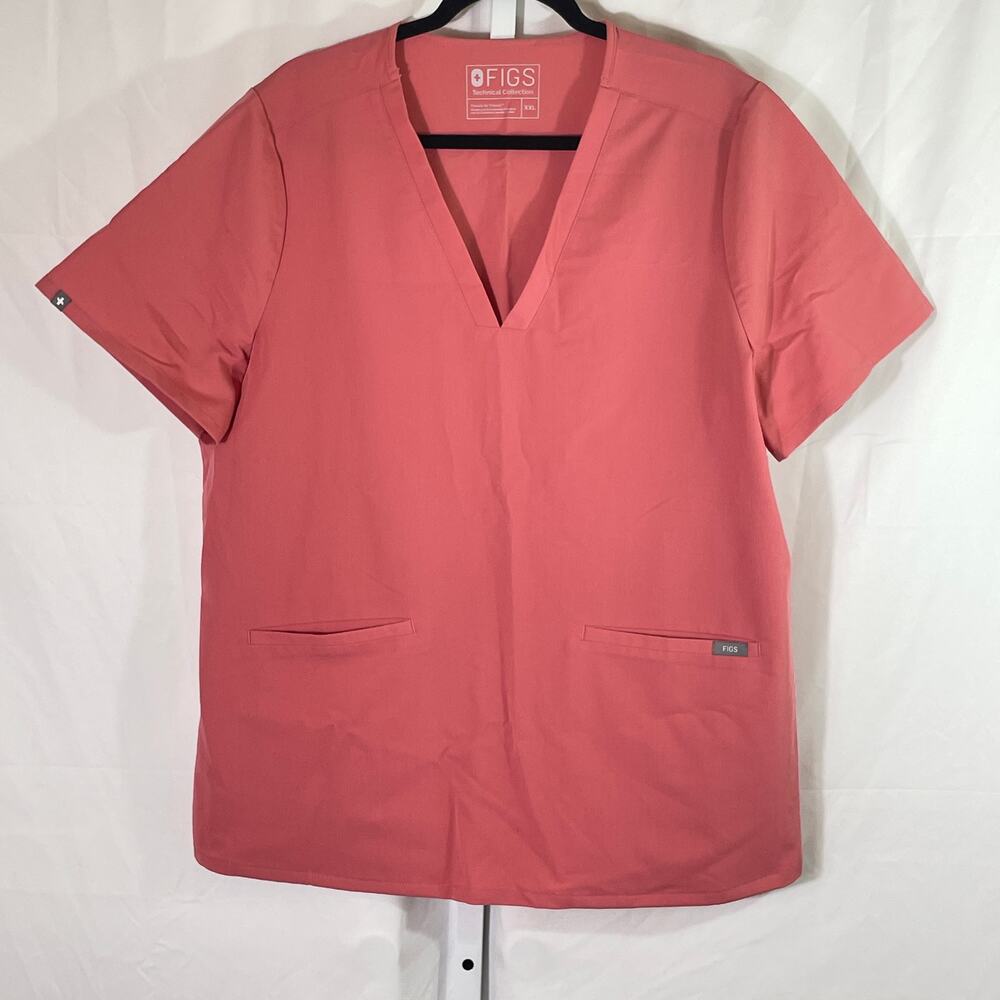 FIGS Casma Three-Pocket Scrub Top - Womens Size 2XL - Sunset Drift